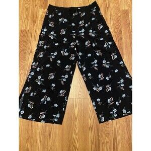 Cynthia Rowley Pants Sz-8 Flora Cropped Pants Leg Slit Cruise Vaca Summer
